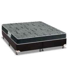 Cama Box Queen: Colchão Espuma D33 Probel Prodormir Advanced Mega Resistente + Base Black(158X198)