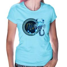 Baby Look Signo Escorpião Astrologia - Foca na Moda, Azul bebê, GGG