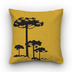 Capa de almofada VivaIN mostarda Pinheiro Preto