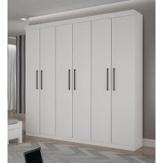 Guarda Roupa Solteiro 6 Portas 3 Gav - Ubatuba-Neve - Star