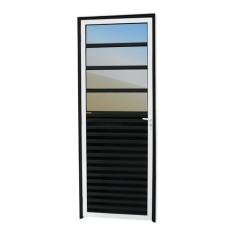 Porta de Cozinha Linha 25 Vidro Reflex 210cm X 80cm Brimak Abertura Di