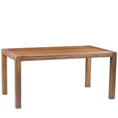 Mesa Sala de Jantar Cozinha Dumai 160cm Madeira Maciça Walnut Escovado - Gran Belo