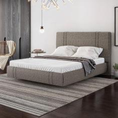 Cama Flutuante Star King Size Linho - Skybox Cor Marrom