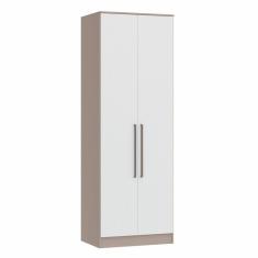 Guarda Roupa Modulado 2 Portas 2 Gavetas Requinte Móveis Castro Duna Line/Branco Line