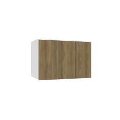 Armário Aéreo 3 Portas Kappesberg Adapt Branco/Nogueira