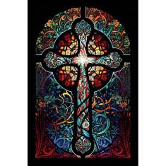 Quebra-cabeça religioso vitral arte sacra 300 peças