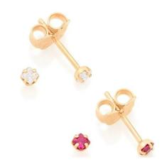 Brincos banhado ouro 3x 24k 18k e 22k femininos pequeno segundo furo i