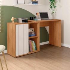 Escrivaninha De Estudos Caemmun Bisck 1,40 Freijo/off White - CAEMMUN 