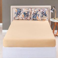 Jogo de Lençol Solteiro 2 peças 100% Algodão Malha Penteada