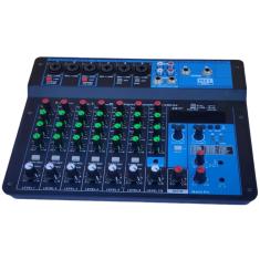 Mesa de som mixer console 8 canais phantom profissional