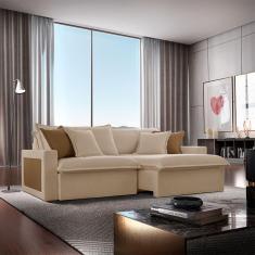 Sofá Dallas Linho Dois Módulos De 90cm B15 Meu Sofá Online A226 Linho Bege