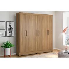 Guarda Roupa 6 Portas E 3 Gavetas Prático Amêndola - Demóbile