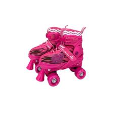 Patins 4 Rodas Ajustáveis com Luz Fenix Rosa