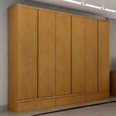 Guarda Roupa Casal Urbano 6 Portas de Bater 9 Gavetas 100% MDF Josandro Móveis