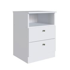 Mesa de Cabeceira Irlanda 2 Gavetas Branca