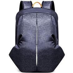 Mochila de ombro Mochila de viagem ao ar livre para carregamento USB Bolsa de computador de tecido Oxford, segurança noturna, design reflexivo