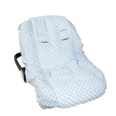 Capa de Bebê Conforto 100% Algodão - Zôo Azul