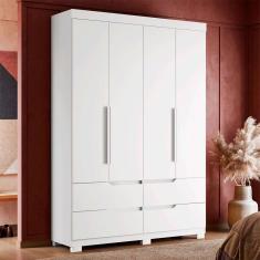 guarda-roupa solteiro doble 4 pt 4 gv branco