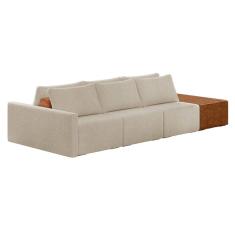 Sofá Ilha 3 Lugares Living 312cm Modulado para Sala Lary Bouclê K01 - D`Rossi
