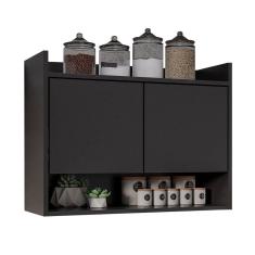 Armário De Cozinha Aéreo 70,5 Cm Com Nicho Colin M12 - D`rossi Cor Preto