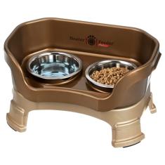 Tigelas para gatos Neater Feeder Deluxe à prova de bagunça elevadas para todas as raças – Feitas nos EUA – Tigelas elevadas para gatos sem derramamento para gatos internos com extensões de perna –