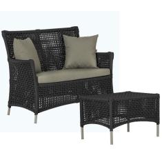 1 Sofá Área e Mesa Igapó Alumínio Pintura Fendi Corda Náutica Estofado