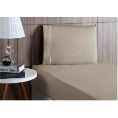 Jogo de Lençol Solteiro 2 Peças 100% Algodão Percal 200 Fios Ponto Pal