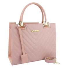 Bolsa Feminina Grande Tote Matelassê Shopper Alça Zíper Moda - Selfie 