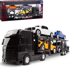 Carrinho Caminhão Cegonheira Preta Brinquedo Infantil