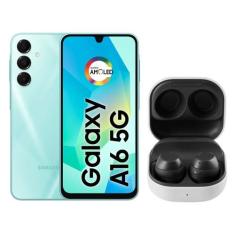 Smartphone Samsung Galaxy A16 128GB Verde Claro - 5G + Fone de Ouvido 