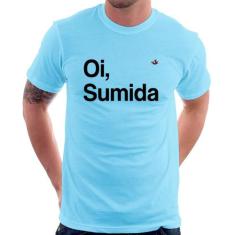 Camiseta Oi sumida - Foca na Moda, Azul bebê, M