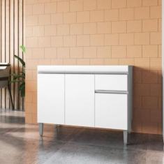 Balcão para Cozinha 2 portas Forks branco - Mais de Casa