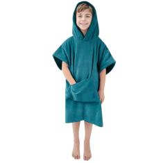MissShorthair Toalha poncho de praia infantil com capuz, roupão de natação e surfe, toalha de banho com capuz para meninos e meninas 10-13 anos