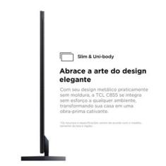 Smart TV 85" QLED 4K TCL Mini LED 85C855 com Processador AIPQ, Google TV, HDR10+, Wi-Fi, Bluetooth, Google Assistente, Dolby Vision e Atmos