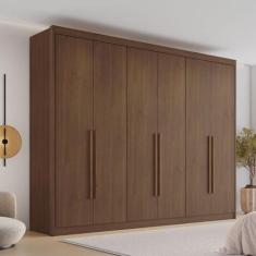 Guarda-Roupa Casal 6 Portas 8 Gavetas 100% MDF Eloá Cacau - Conquista 