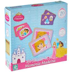 Nig Brinquedos Jogo da Memória Princesas em Madeira 20 Peças