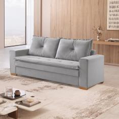 Sofá 3 Lugares Florianópolis 92x210cm Cinza