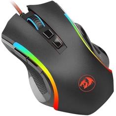 Redragon MOUSE GAMER GRIFFIN PRETO COM LED RGB - M607, UNICO