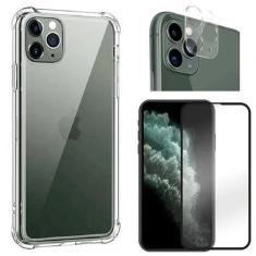 Kit Capa Capinha Transparente + Película 3D Vidro + Película Câmera pa