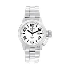 Relógio Pulso Everlast Unissex Aço Calendário E052, Branco