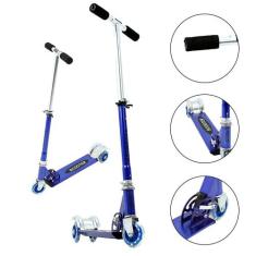 Patinete de Criança Três Rodas de Alumínio Masculino Azul - DM Radical