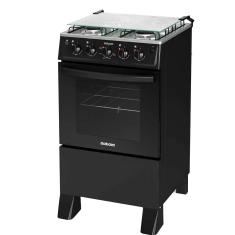 Fogão à Gás Itatiaia Star New 4 Bocas Mesa Inox Forno 48 Litros -Preto