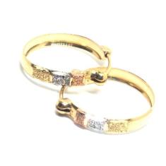 Brinco de ouro 18k  Argola Grande 1,5cm - Elegancy Joias