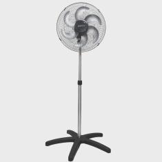 Ventilador Coluna 50cm Bivolt 200W Industrial Turbo Turbão 6 Pás Grade 120 Fios gf Vitalex Preto