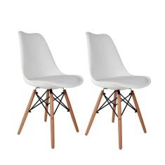 Conjunto com 2 Cadeiras Eames Saarinen Leda Branco