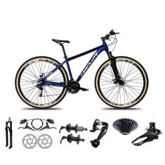 Bicicleta Aro 29 Absolute Nero 5 Freio Hidráulico K7 27v Garfo Com Trava Pneu Com Faixa - Azul Tam.17