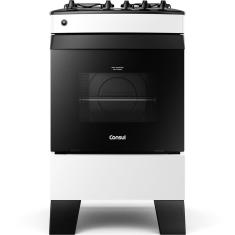 Fogao a Gas CFO4ZAB 4 Bocas com Mesa Esmaltada, Branco Consul