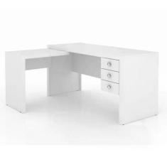 Escrivaninha 03 Gavetas Reversível Me4106 Branco - QMOVI