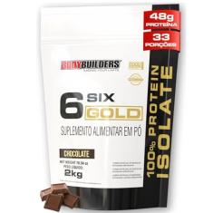 Whey Protein Isolado Six Gold Chocolate 2kg - Bodybuilders