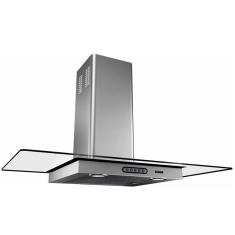 Coifa de Parede Terim Vidro Reto 90cm Inox com Touch 3 Velocidades 550m³-h e Filtro de Alumínio 110V